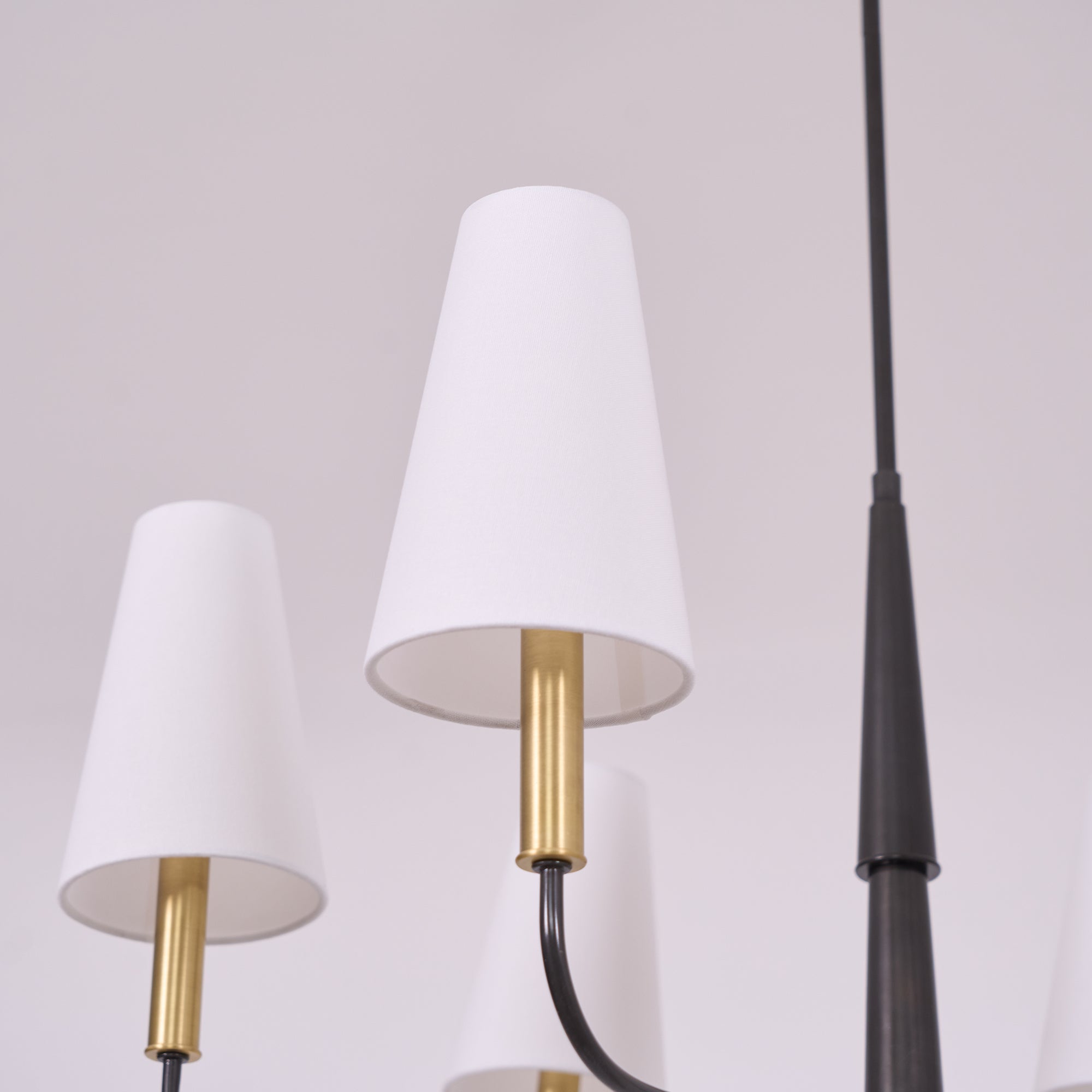 Lyshae Vintage Industrial Brass Fabric Chandelier - Letslighting