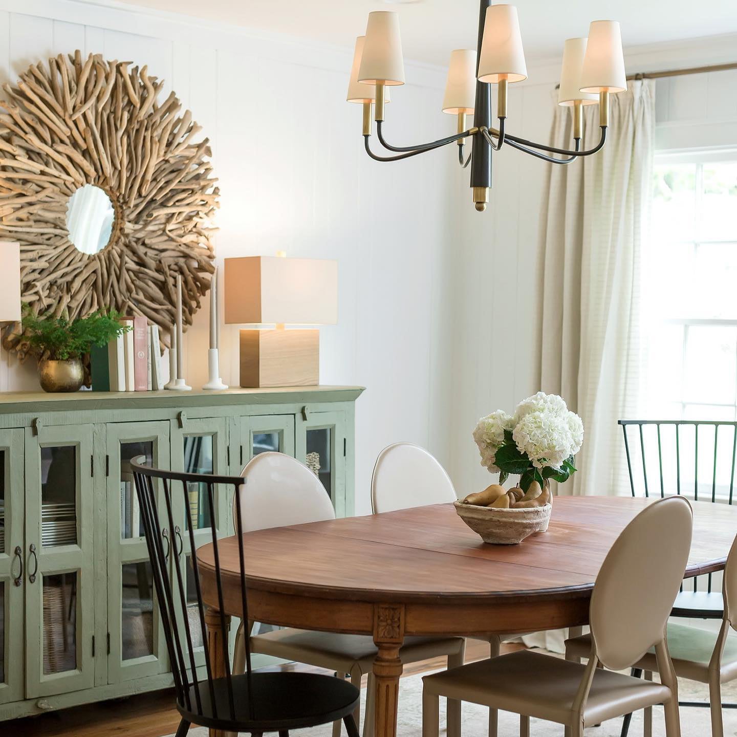 Lyshae Vintage Industrial Brass Fabric Chandelier - Letslighting