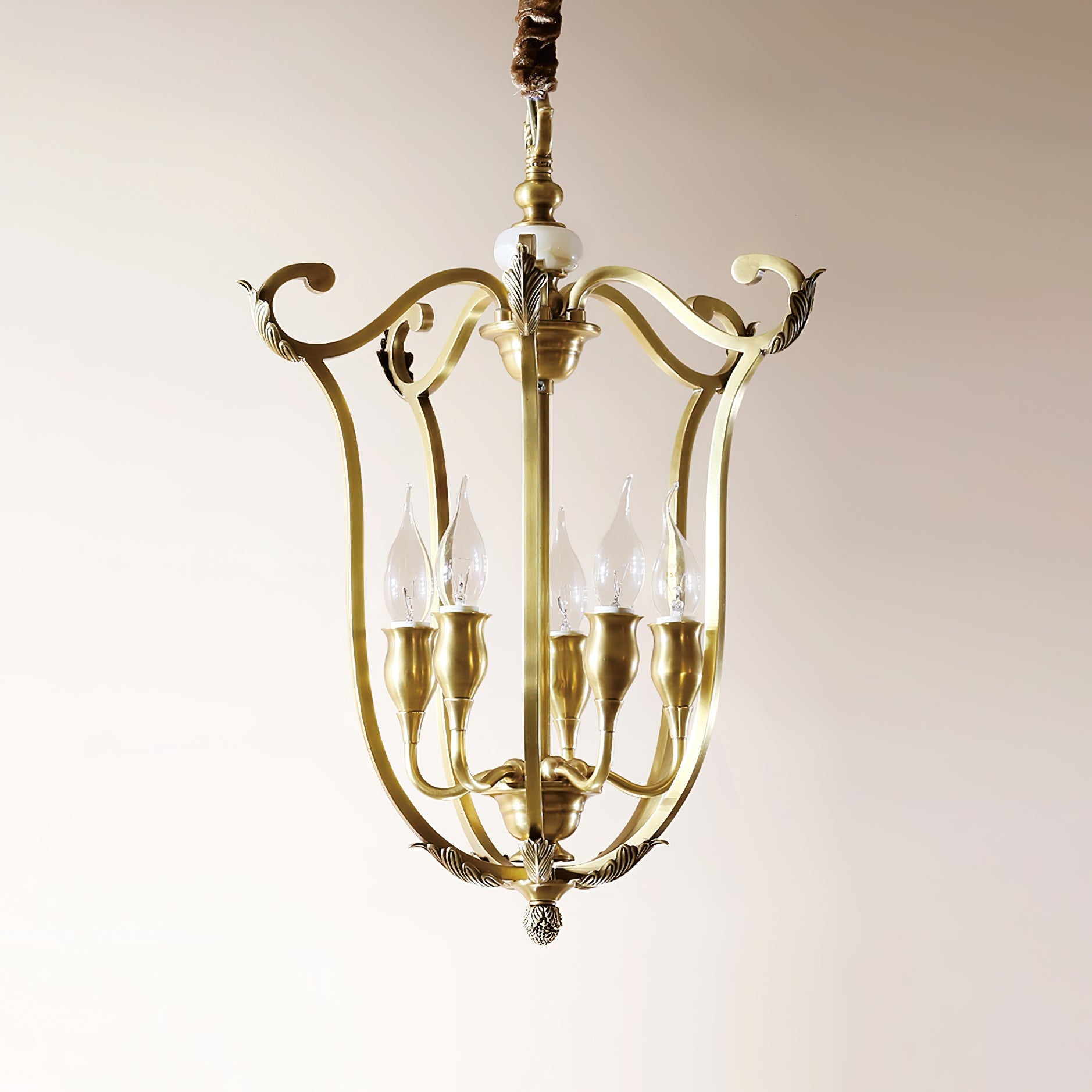 Lustra Chandelier Gold Lantern Frame - Letslighting