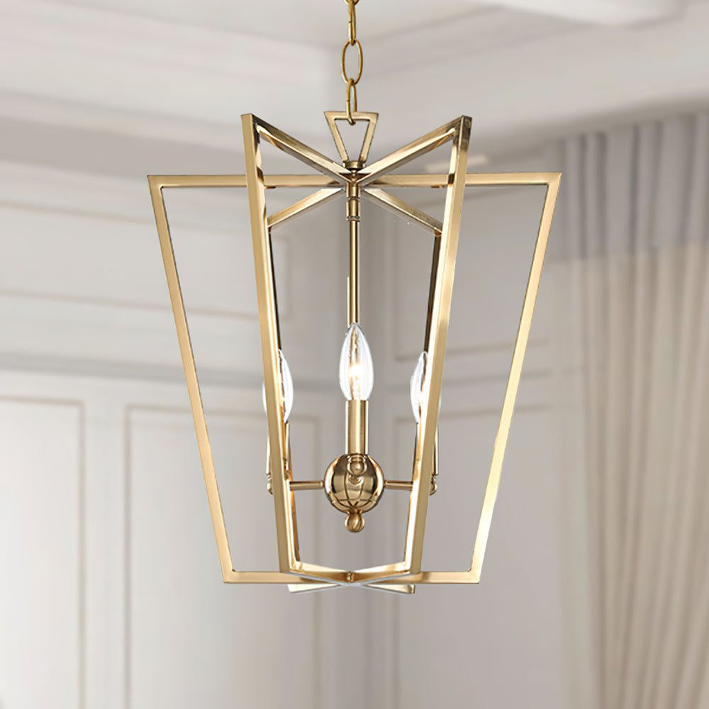 Lustra Chandelier Gold Lantern Frame - Letslighting