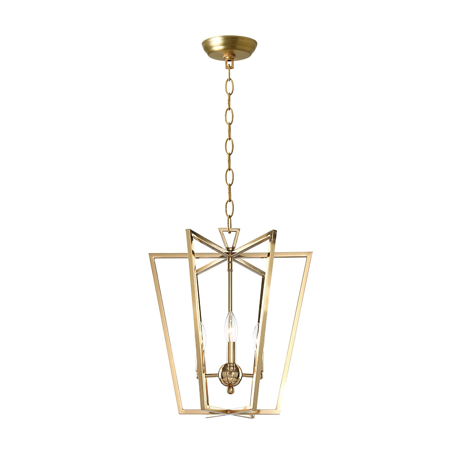 Lustra Chandelier Gold Lantern Frame - Letslighting