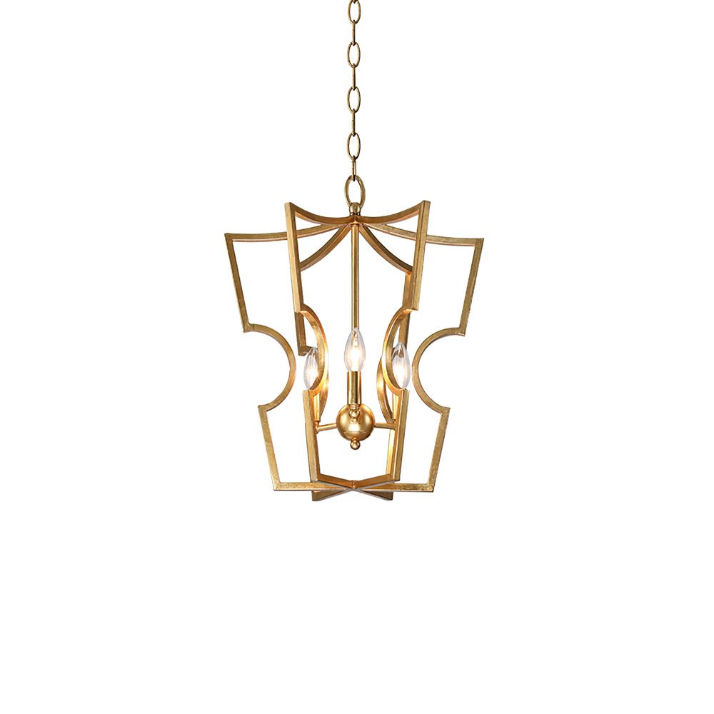 Lustra Chandelier Gold Lantern Frame - Letslighting