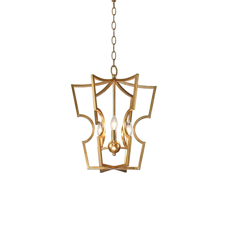 Lustra Chandelier Gold Lantern Frame - Letslighting