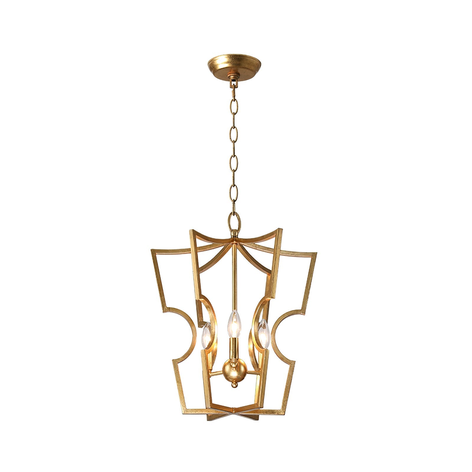 Lustra Chandelier Gold Lantern Frame - Letslighting