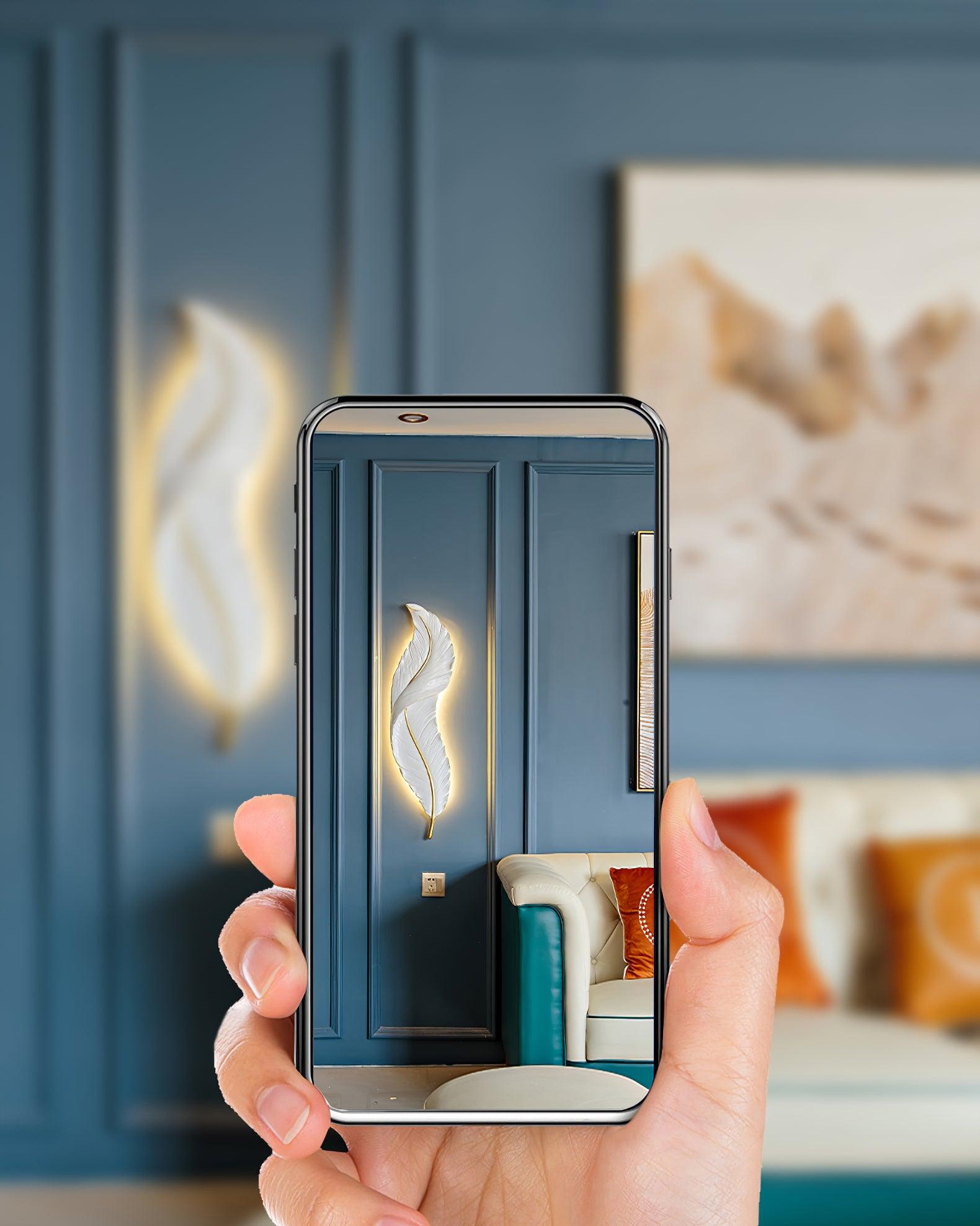 Cumare Individual Creativity Feather Resin Wall Lamp - Letslighting