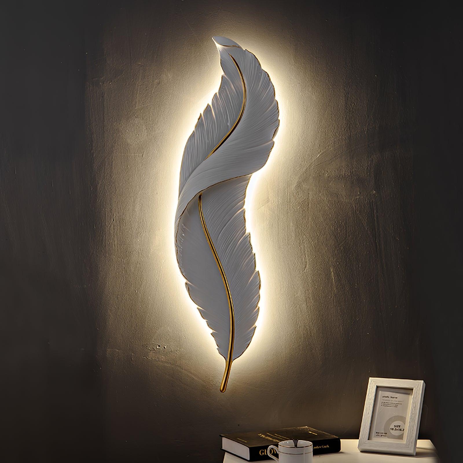 Cumare Individual Creativity Feather Resin Wall Lamp - Letslighting