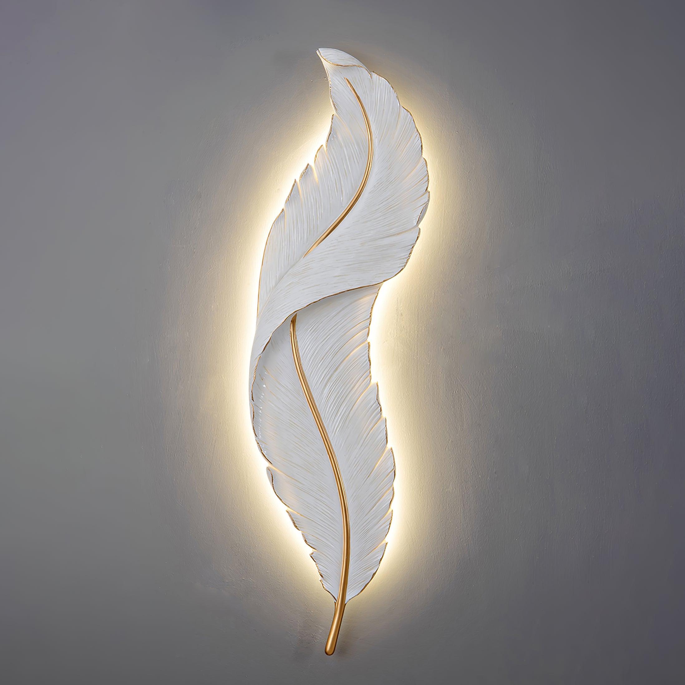Cumare Individual Creativity Feather Resin Wall Lamp - Letslighting