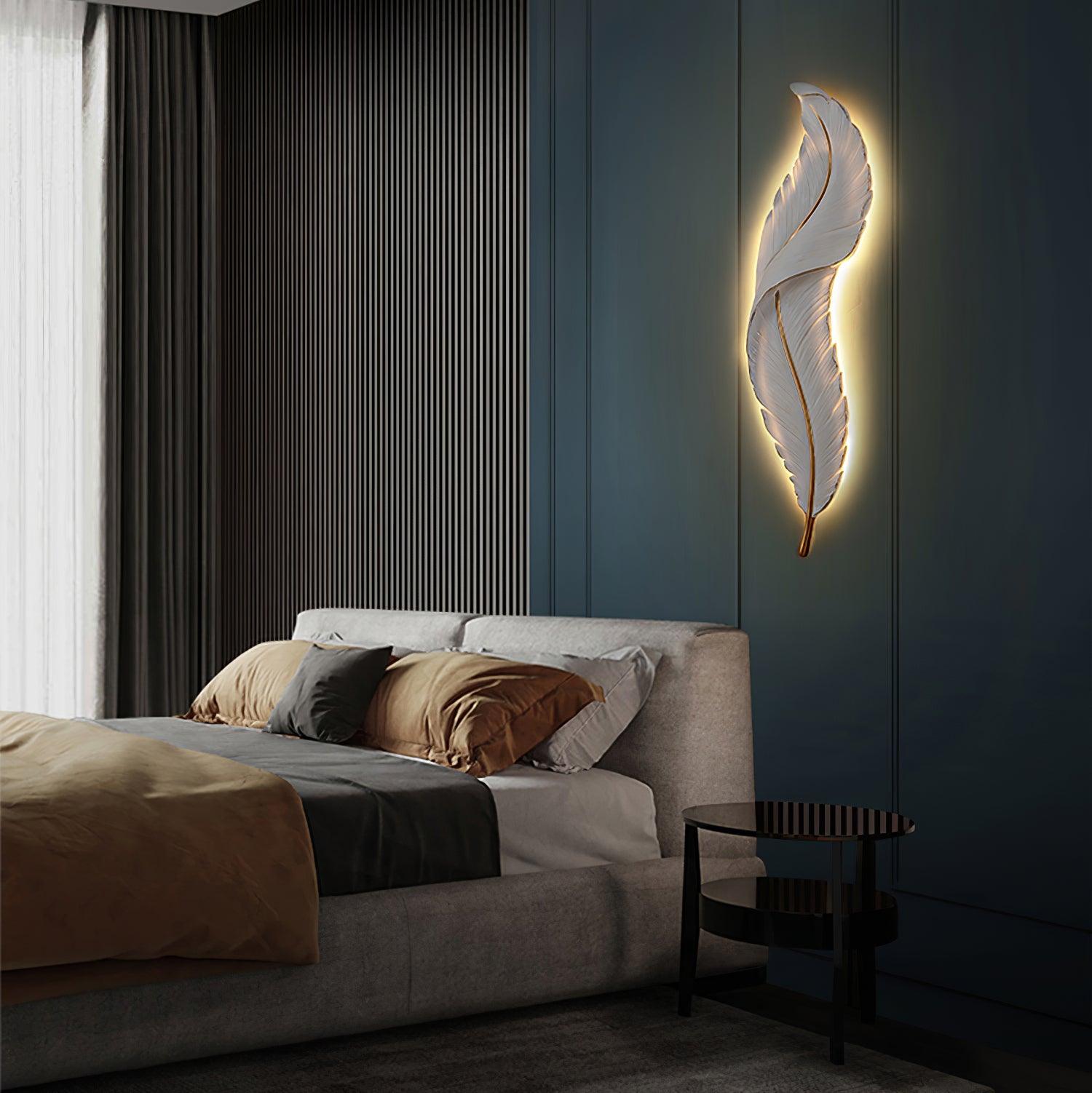 Cumare Individual Creativity Feather Resin Wall Lamp - Letslighting