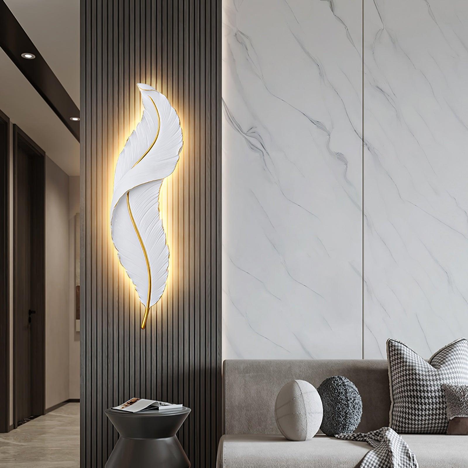 Cumare Individual Creativity Feather Resin Wall Lamp - Letslighting