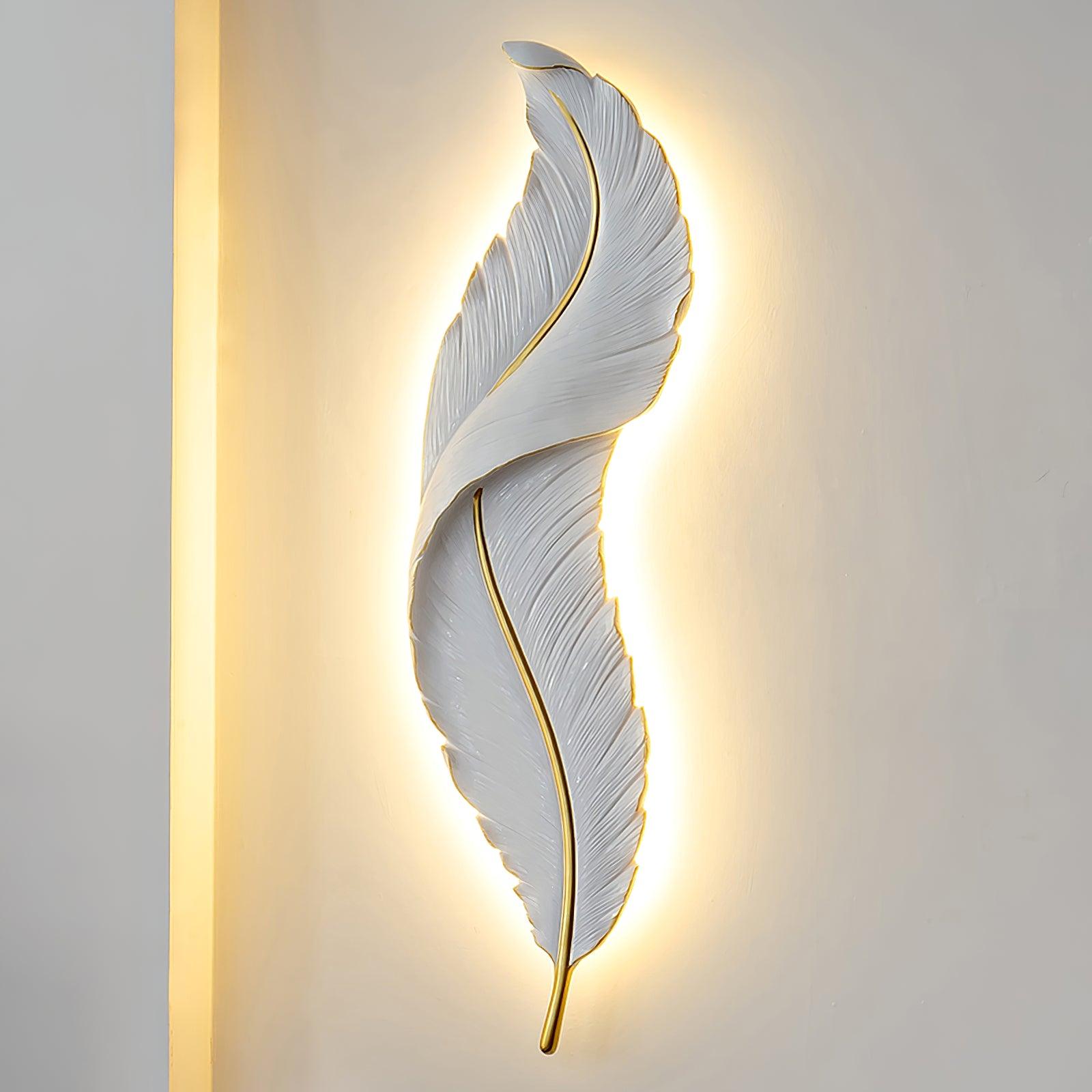Cumare Individual Creativity Feather Resin Wall Lamp - Letslighting