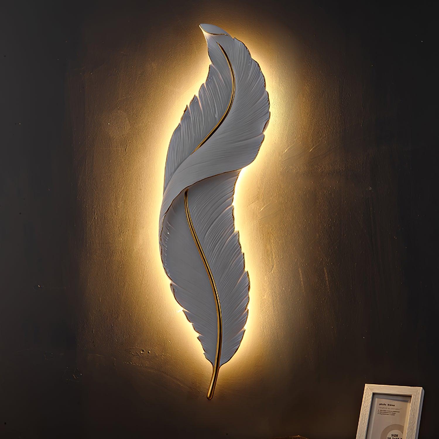 Cumare Individual Creativity Feather Resin Wall Lamp - Letslighting