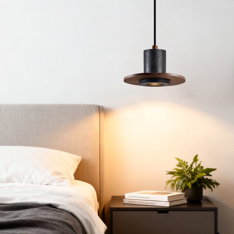 Fedora Minimalist Travertine Pendant Light