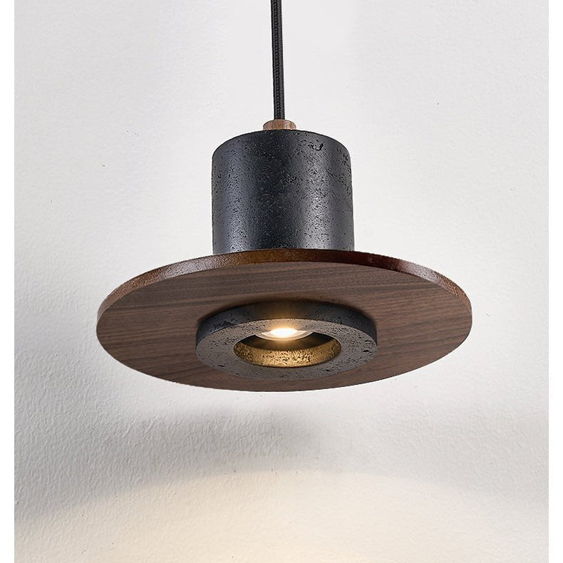 Fedora Minimalist Travertine Pendant Light
