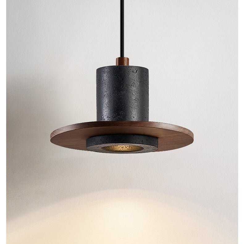 Fedora Minimalist Travertine Pendant Light