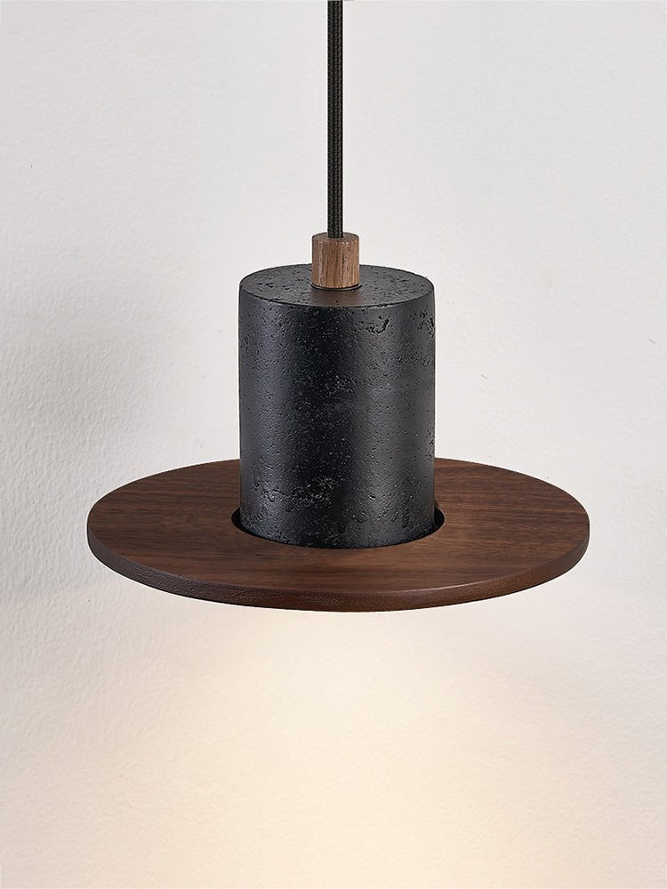 Fedora Minimalist Travertine Pendant Light