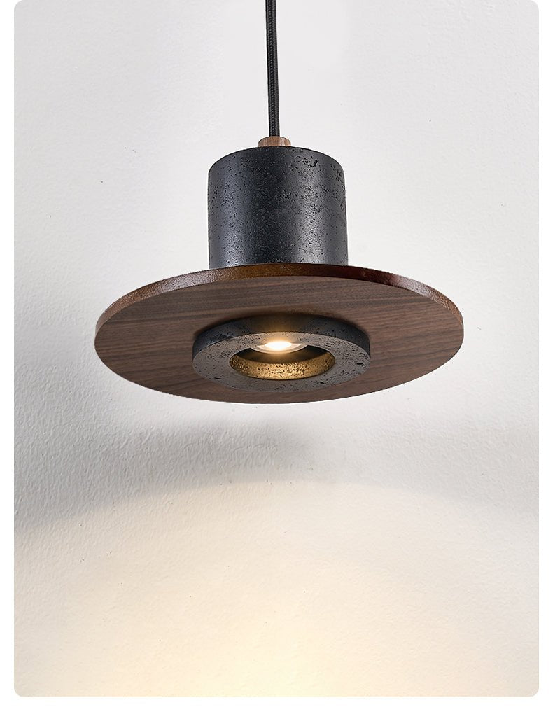 Fedora Minimalist Travertine Pendant Light