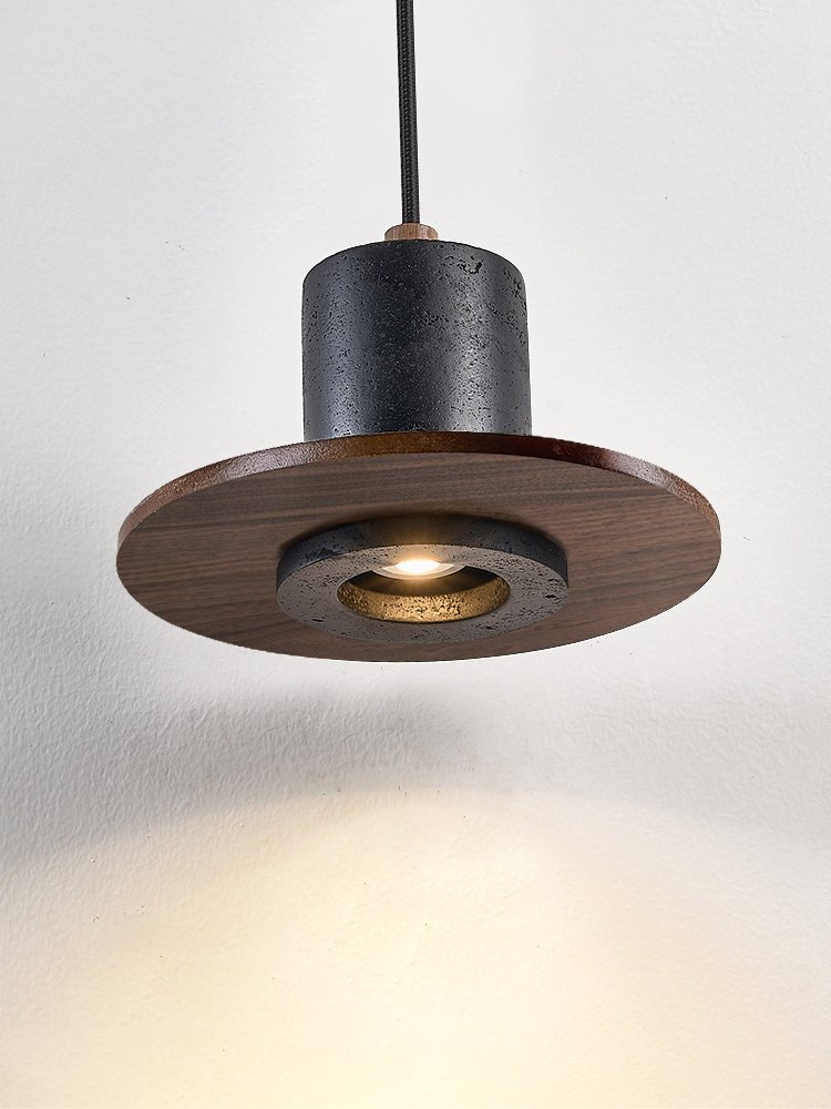 Fedora Minimalist Travertine Pendant Light