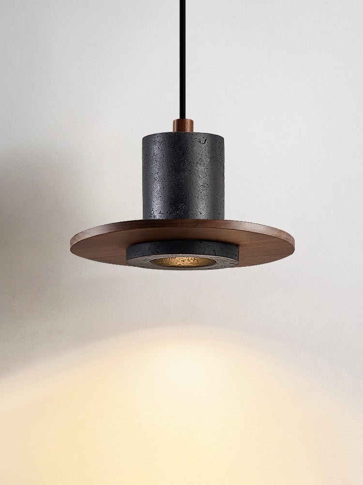 Fedora Minimalist Travertine Pendant Light