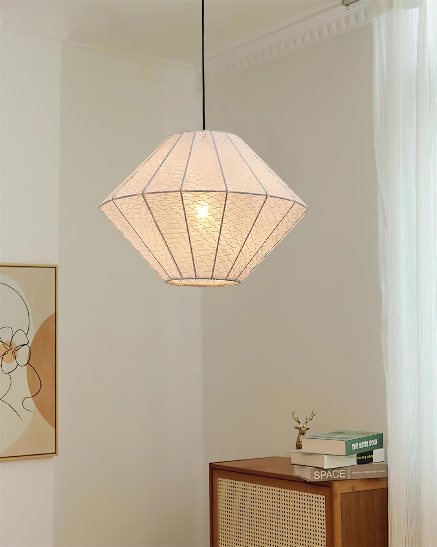 Felida Pendant Lamp Geometric Fabric Minimalist - Letslighting