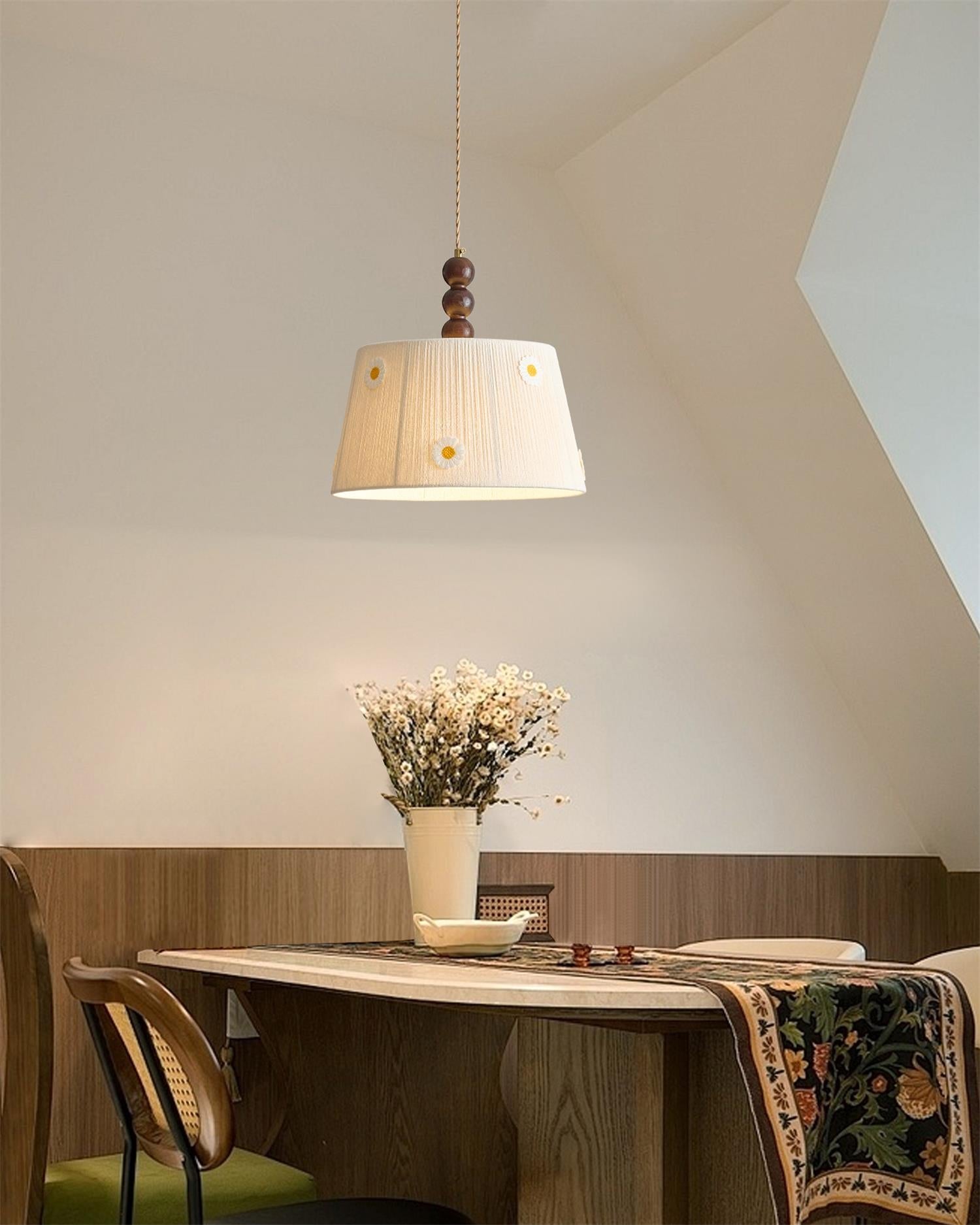 Felipe Flower Pendant Lamp Embroidered Daisy - Letslighting