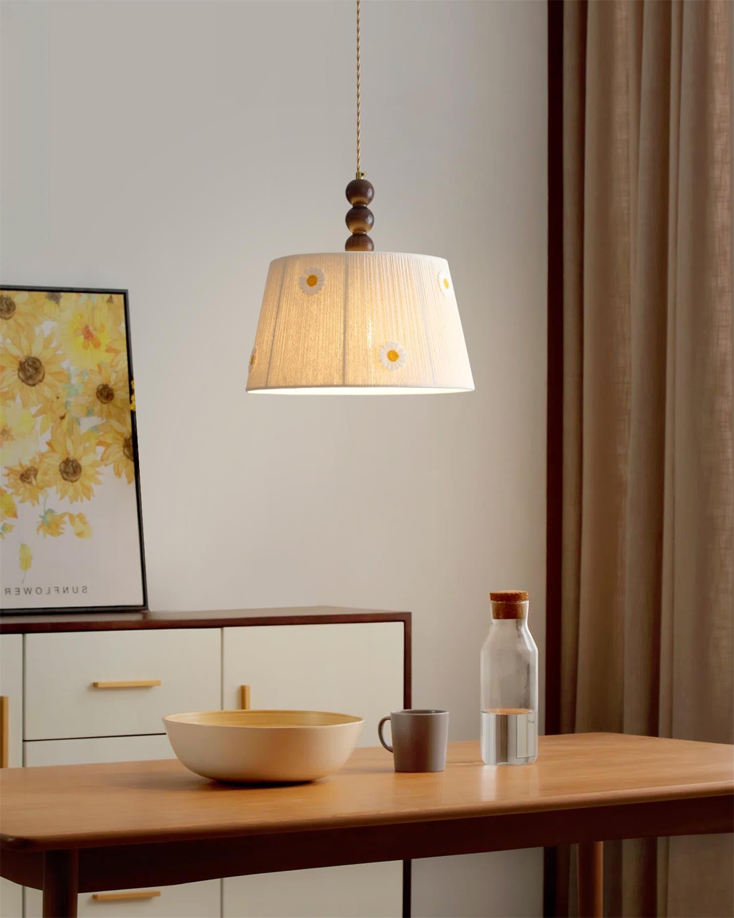 Felipe Flower Pendant Lamp Embroidered Daisy - Letslighting