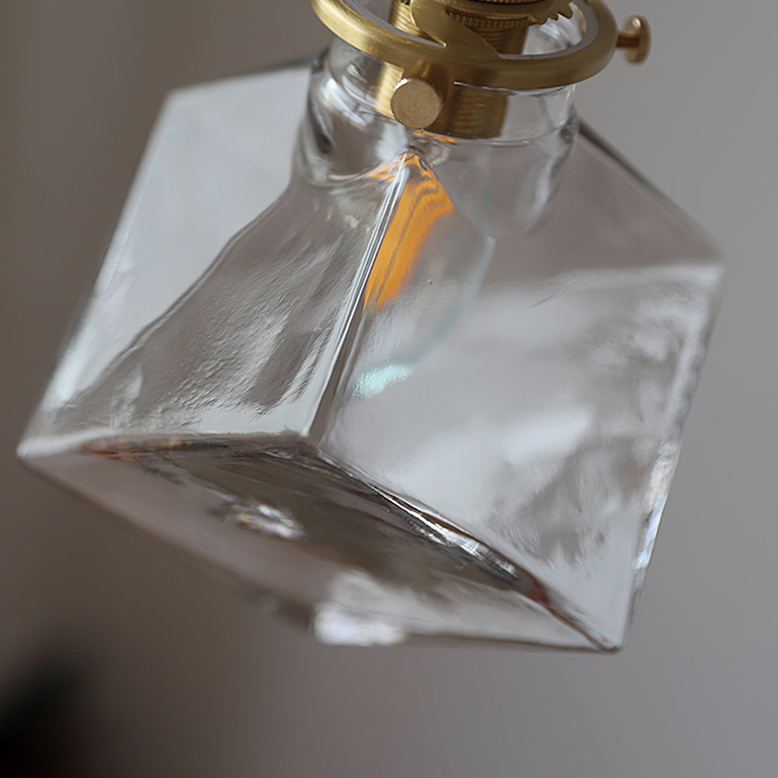Felix Glass Pendant Lamp Clear Geometric Industrial - Letslighting