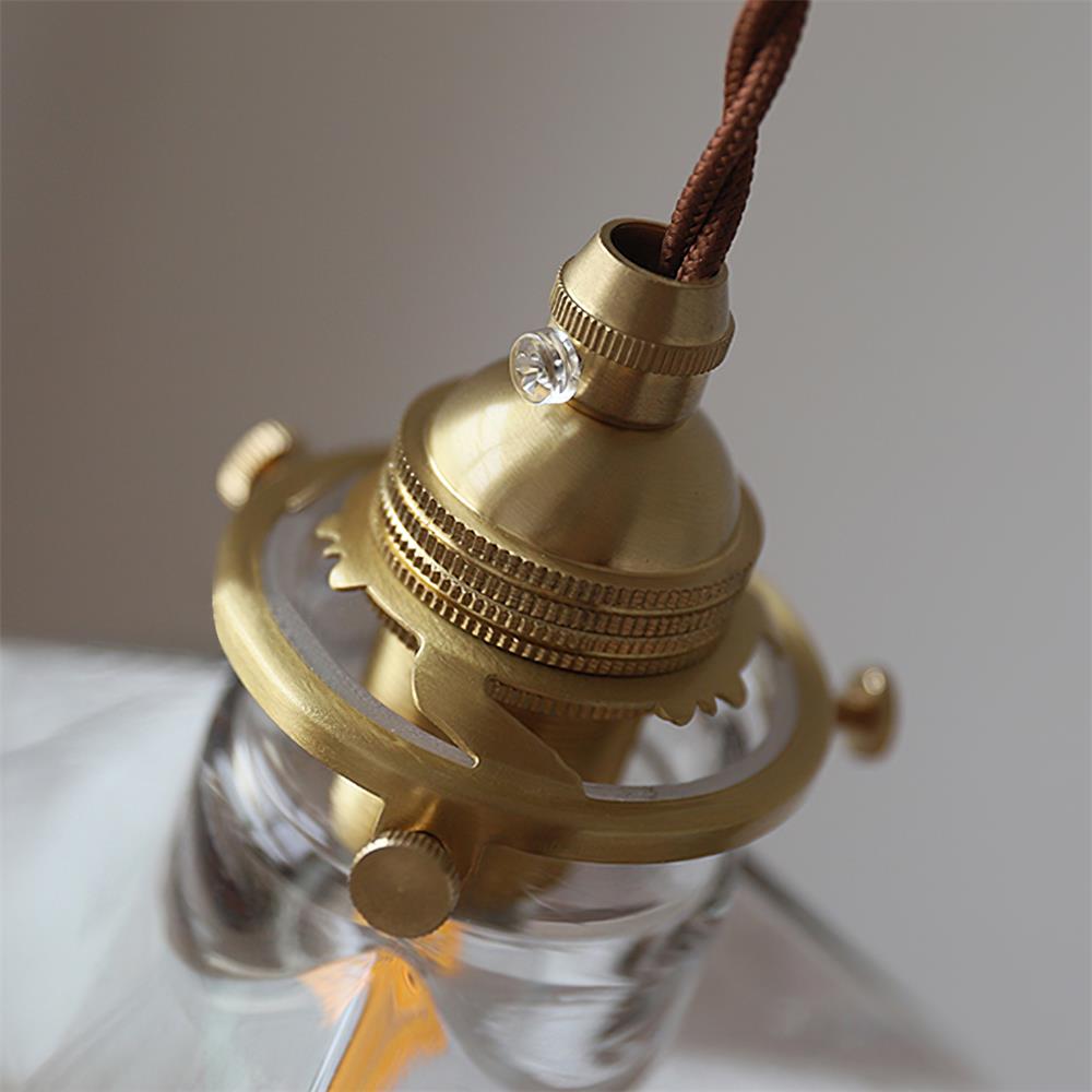 Felix Glass Pendant Lamp Clear Geometric Industrial - Letslighting