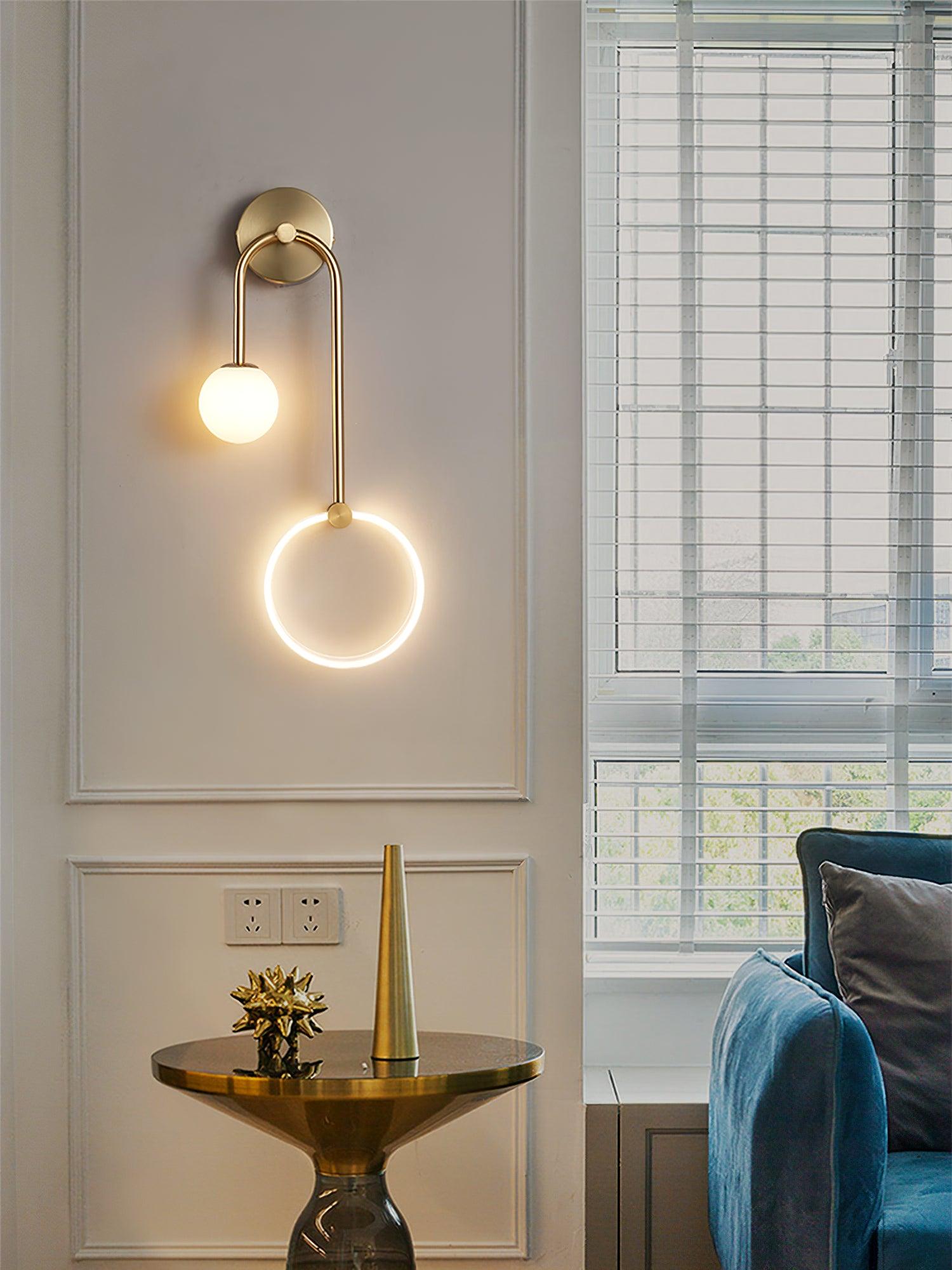 Warren Modern Minimalist LED Brass Wall Light - Letslighting