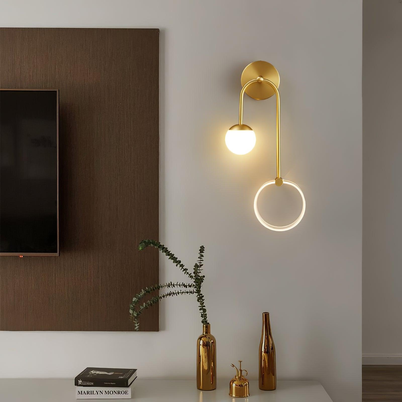 Warren Modern Minimalist LED Brass Wall Light - Letslighting