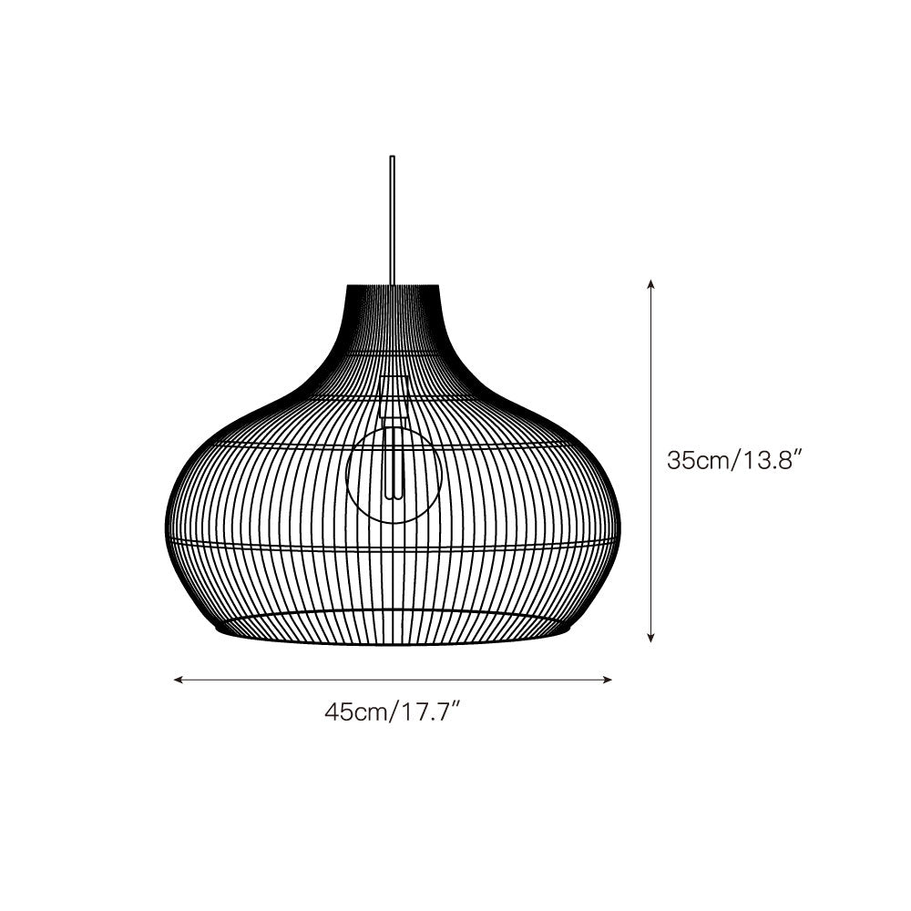 Elsilira Elegance Natural Rattan Pendant Lamp - Letslighting