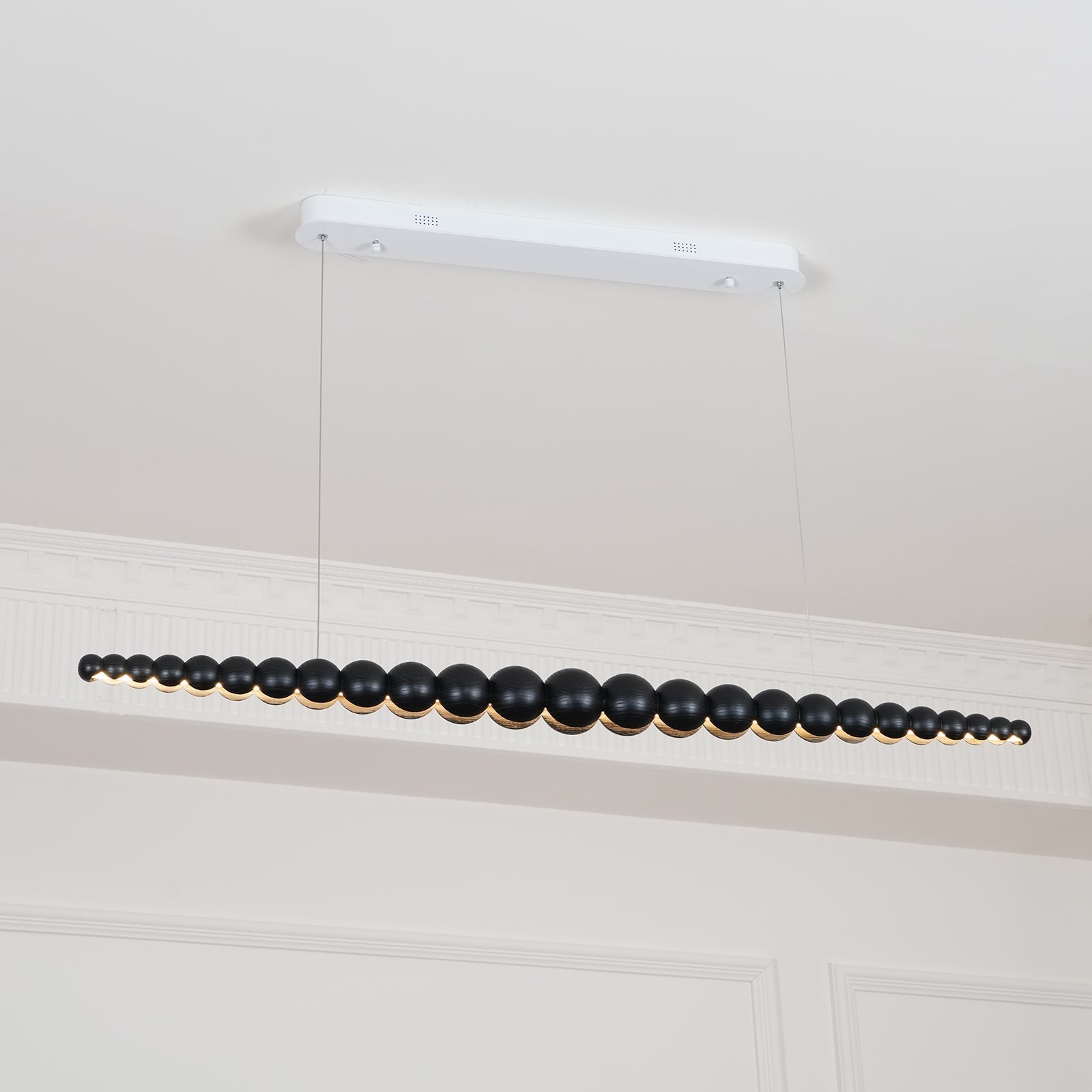 Muto Beaded Wooden Chandelier - Letslighting