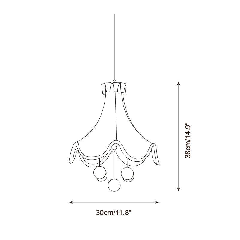 Finaflor Pendant Lamp Scalloped Pom-Pom - Letslighting