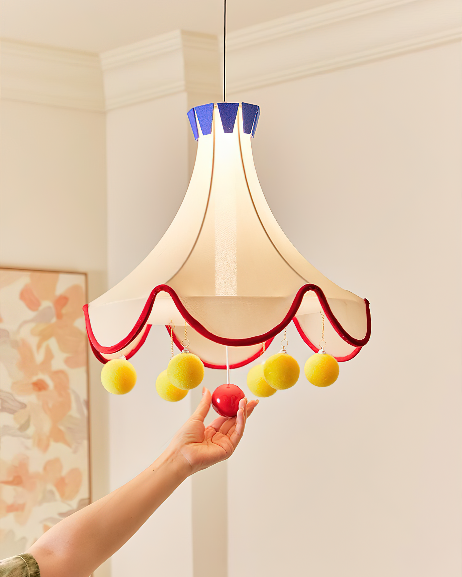 Finaflor Pendant Lamp Scalloped Pom-Pom - Letslighting