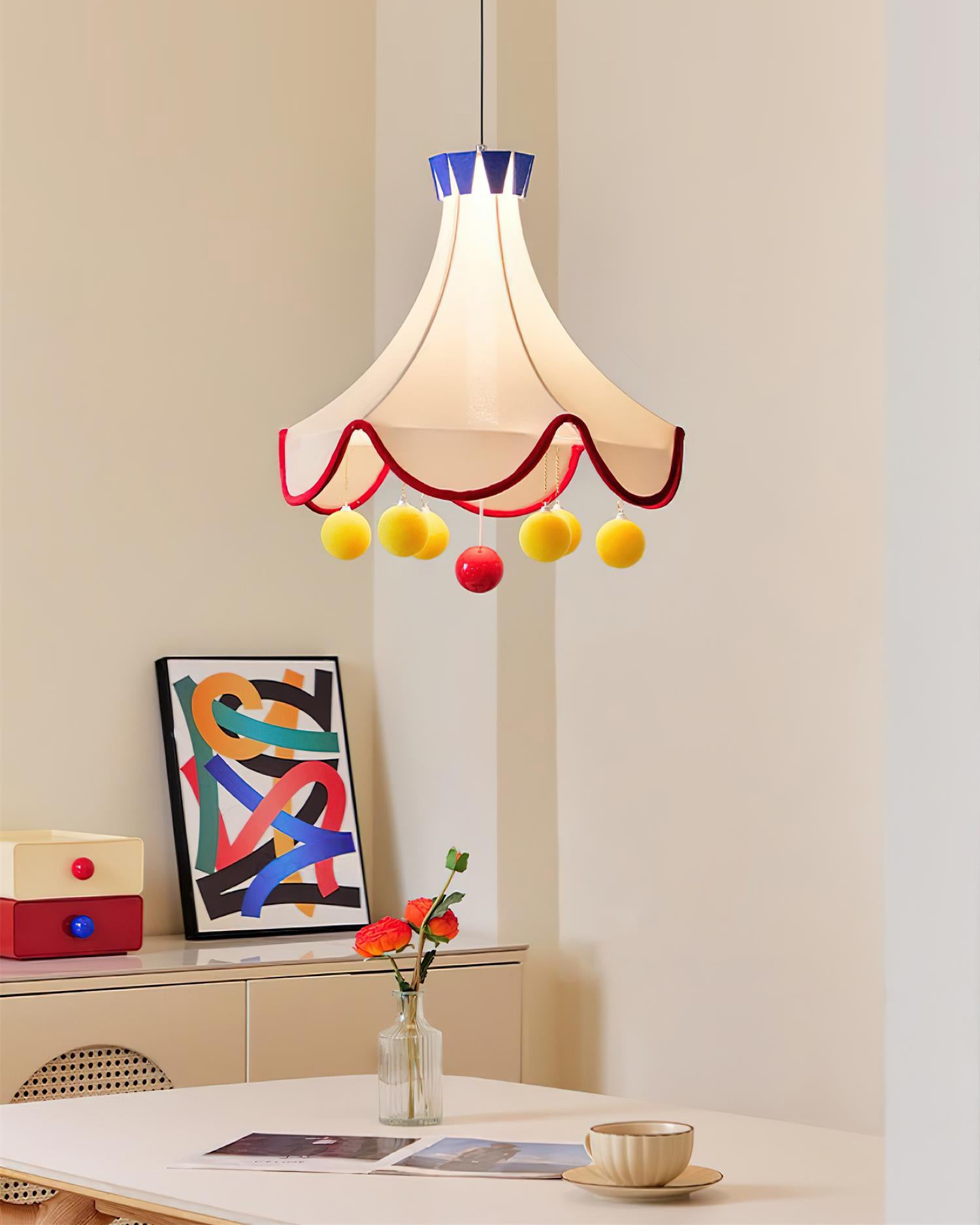 Finaflor Pendant Lamp Scalloped Pom-Pom - Letslighting