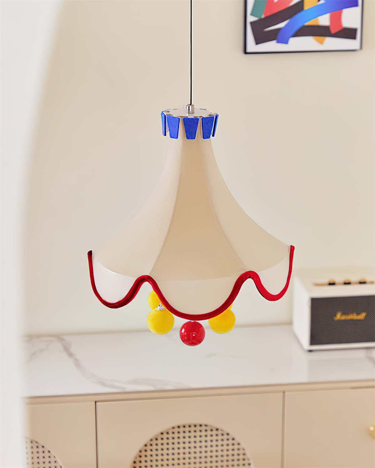 Finaflor Pendant Lamp Scalloped Pom-Pom - Letslighting