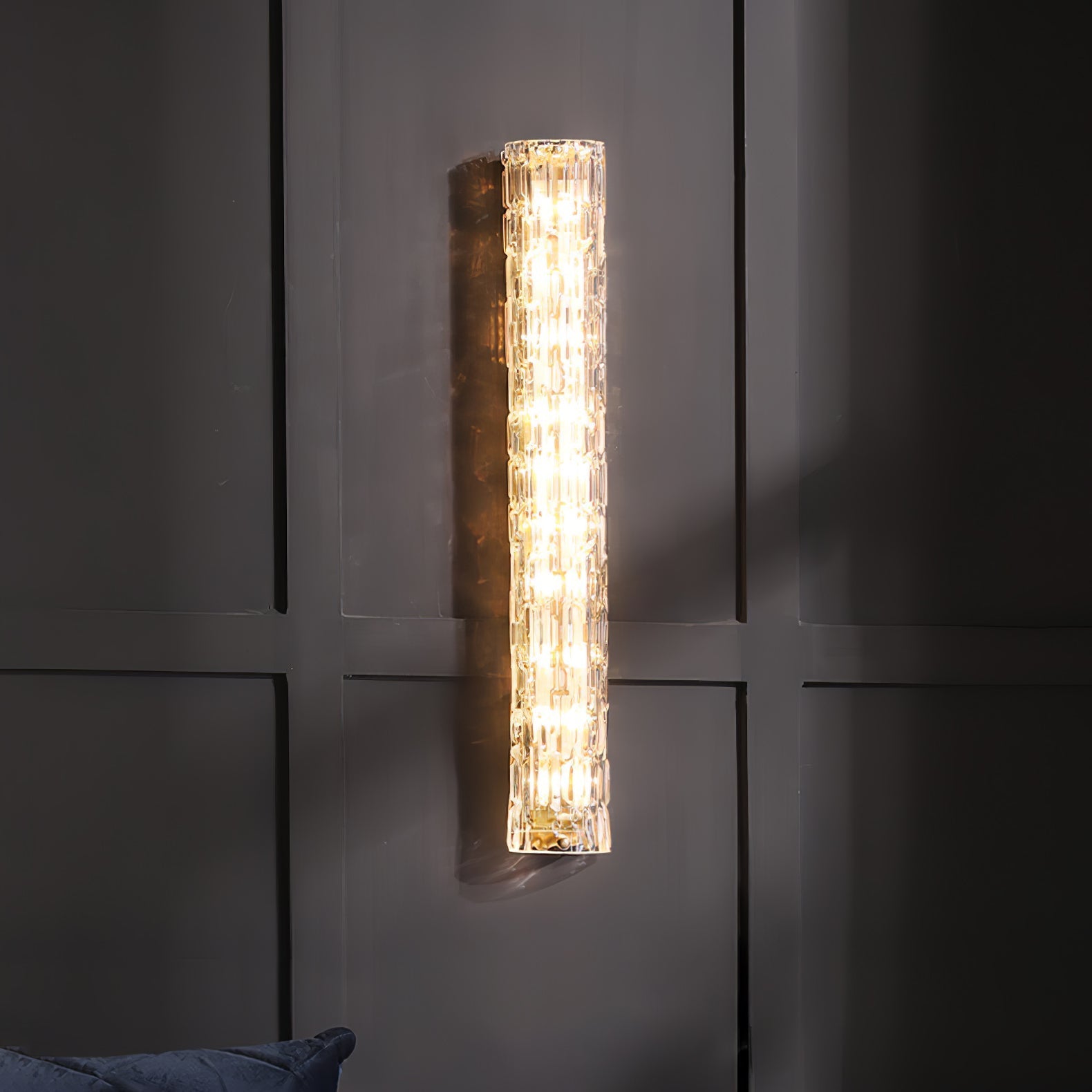 Lumix Brass Glass Glam Wall Lamp - Letslighting