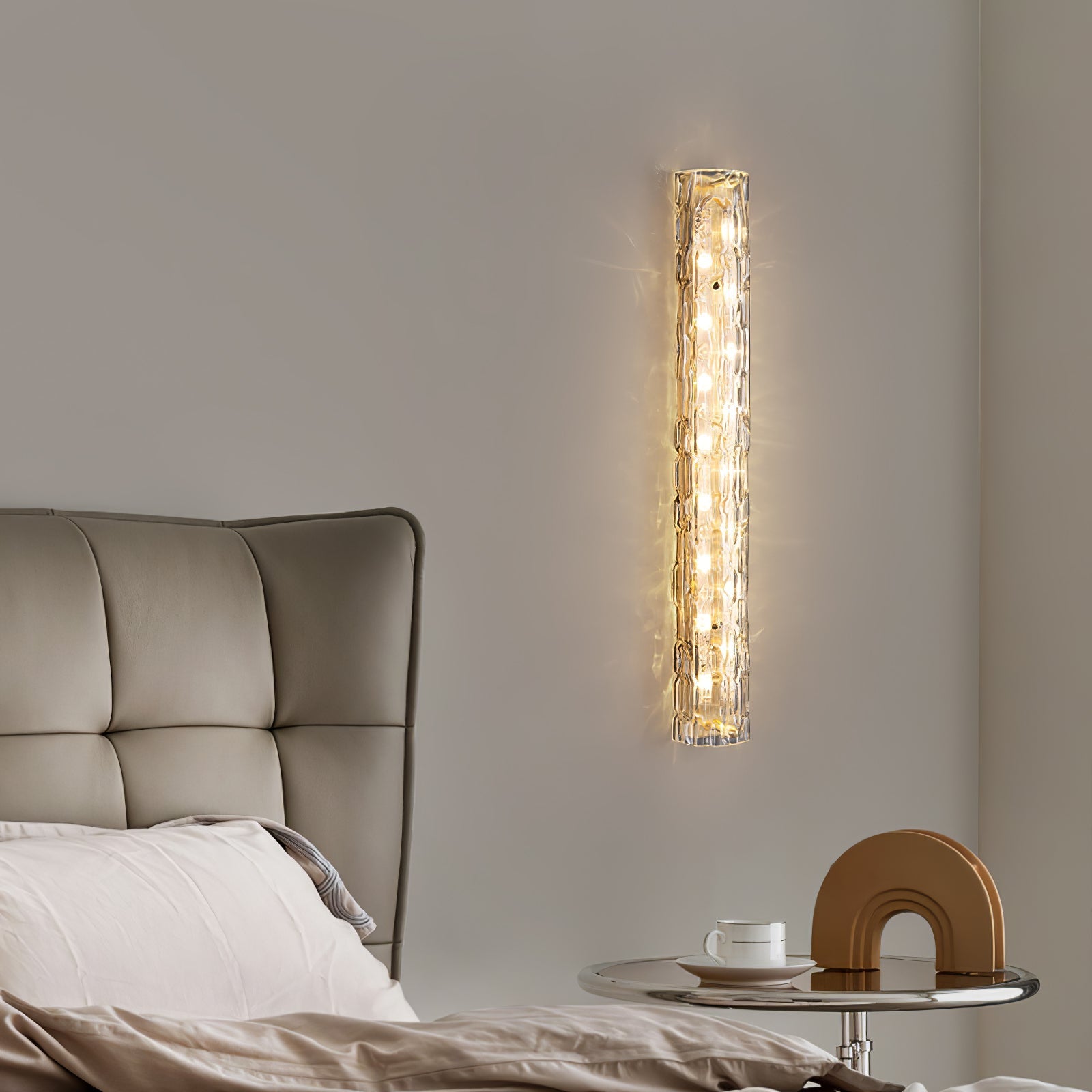 Lumix Brass Glass Glam Wall Lamp - Letslighting