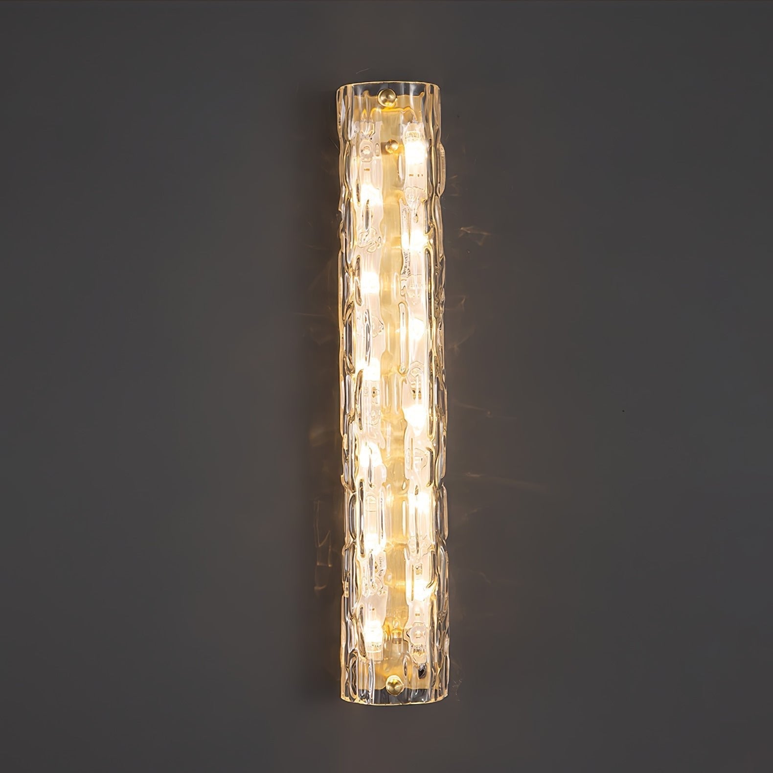 Lumix Brass Glass Glam Wall Lamp - Letslighting