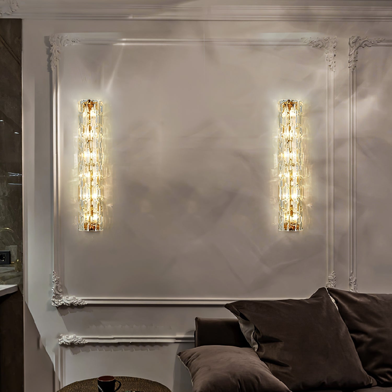 Lumix Brass Glass Glam Wall Lamp - Letslighting