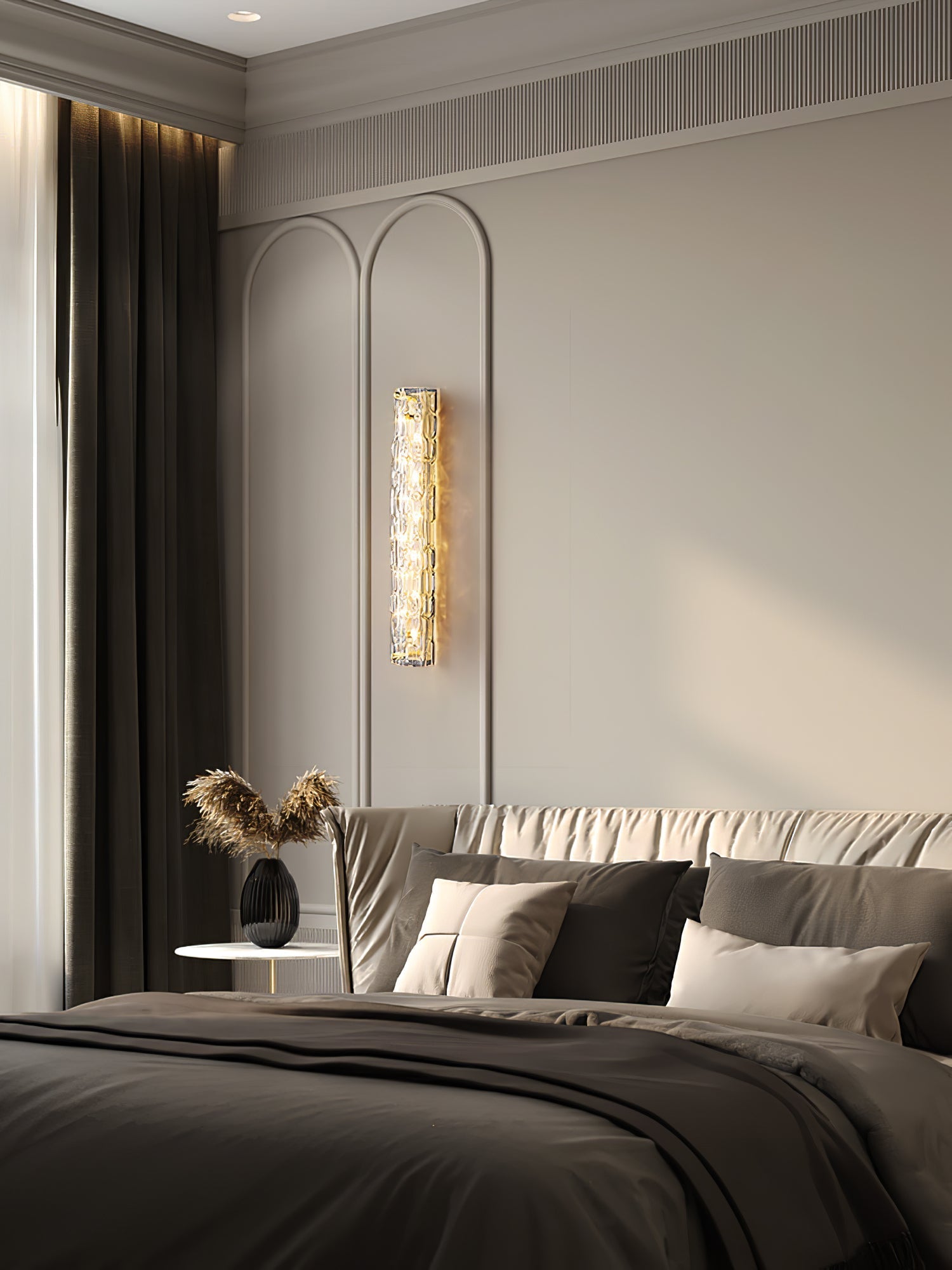 Lumix Brass Glass Glam Wall Lamp - Letslighting