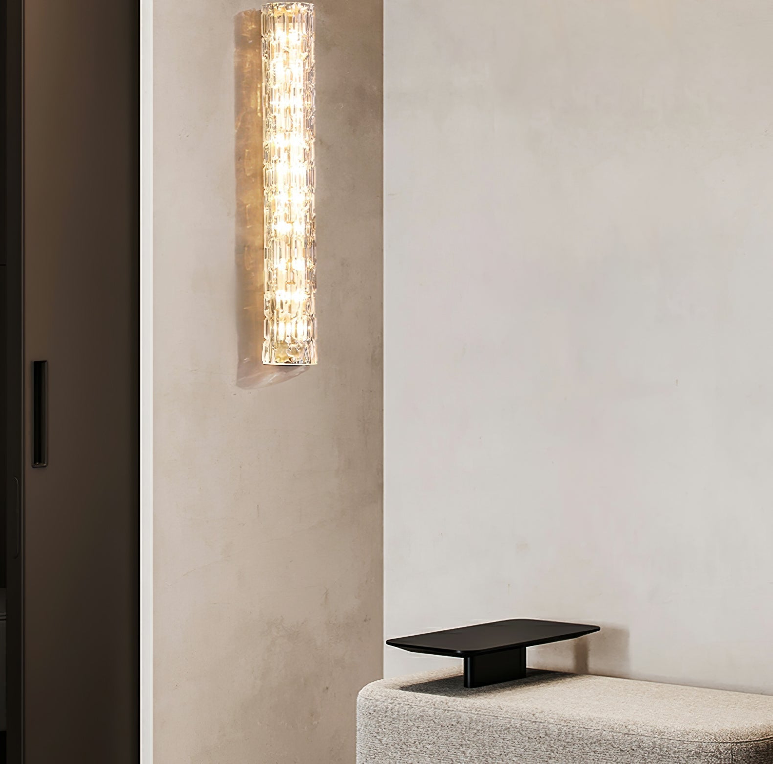 Lumix Brass Glass Glam Wall Lamp - Letslighting