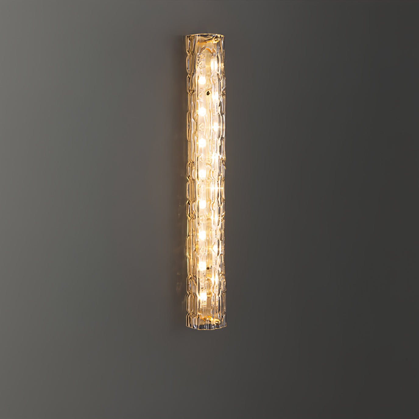 Lumix Brass Glass Glam Wall Lamp - Letslighting