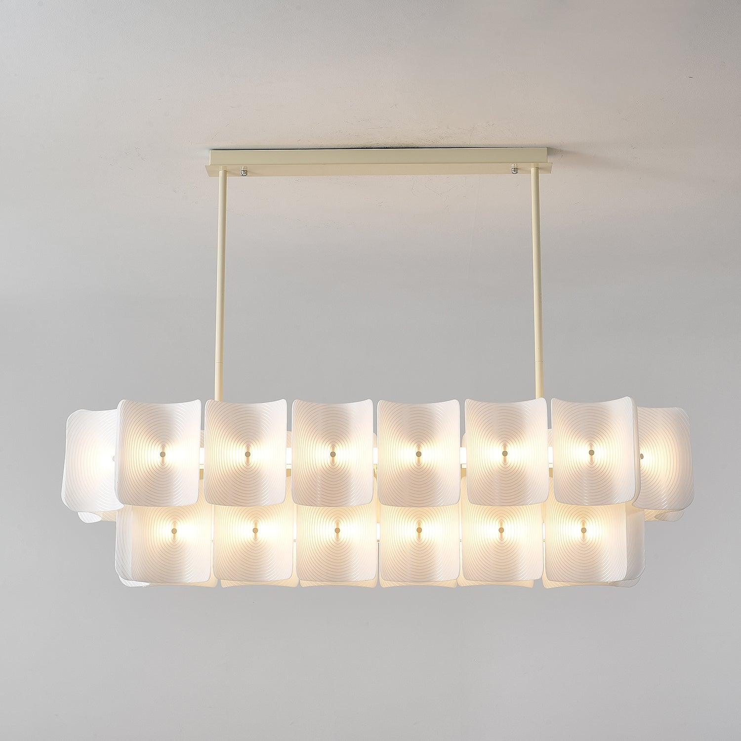 Fingerprint Chandelier Acrylic Panel Concentric - Letslighting