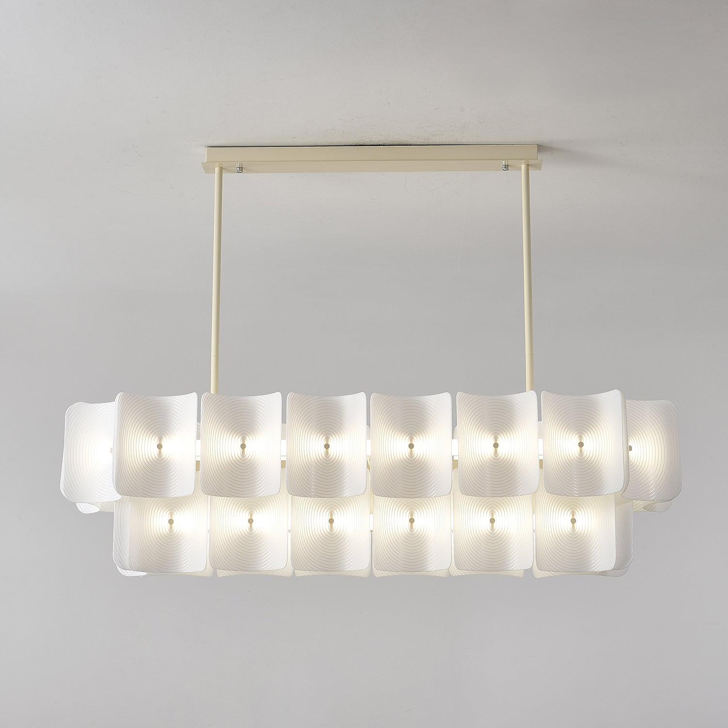 Fingerprint Chandelier Acrylic Panel Concentric - Letslighting