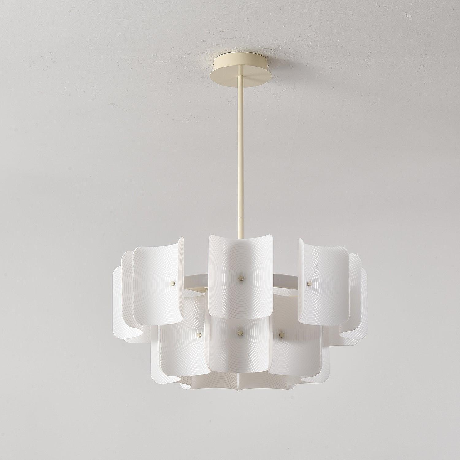 Fingerprint Chandelier Acrylic Panel Concentric - Letslighting