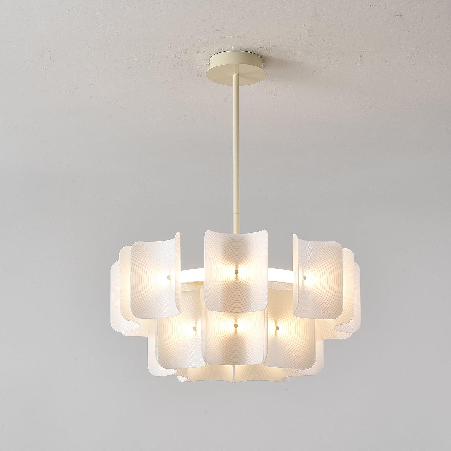 Fingerprint Chandelier Acrylic Panel Concentric - Letslighting