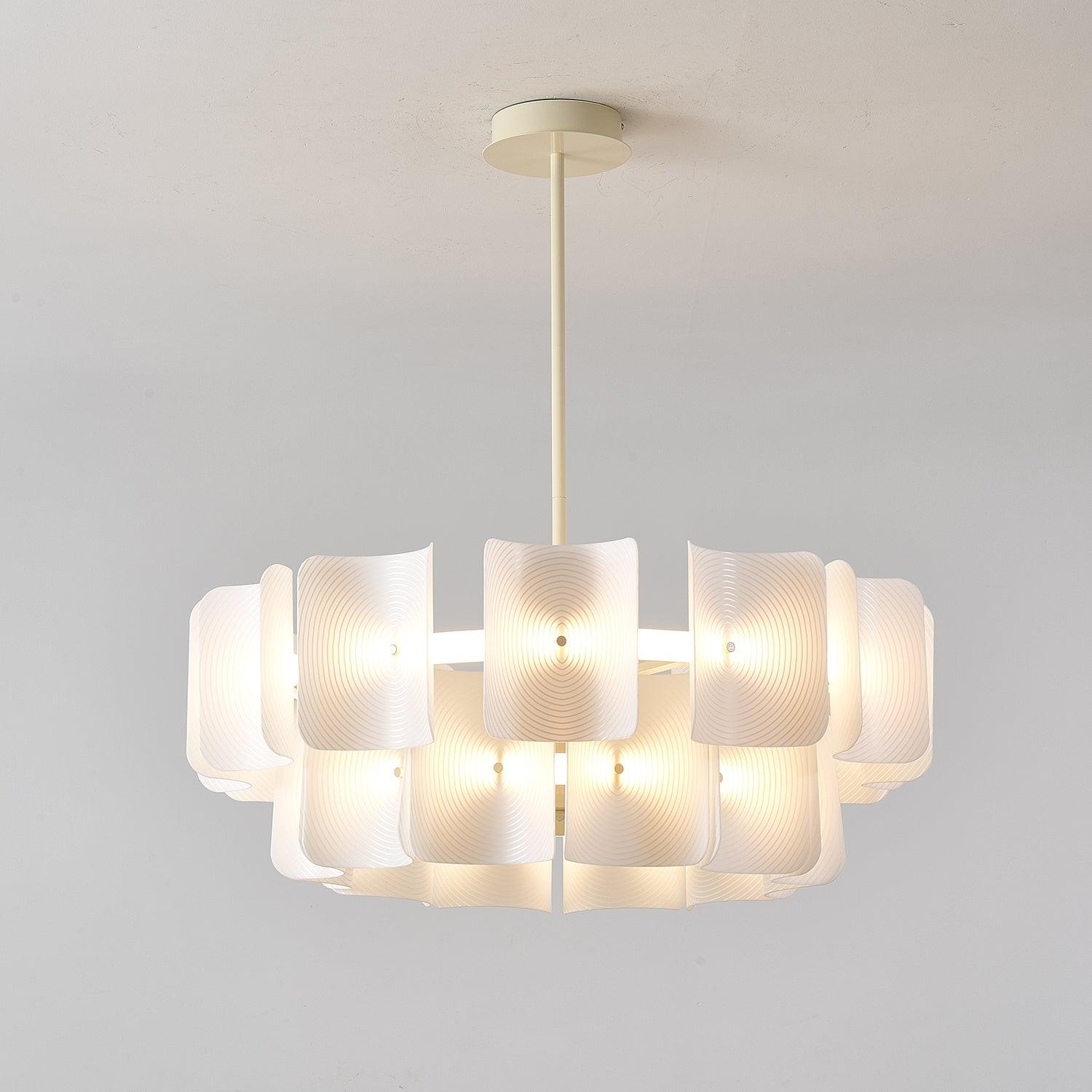 Fingerprint Chandelier Acrylic Panel Concentric - Letslighting