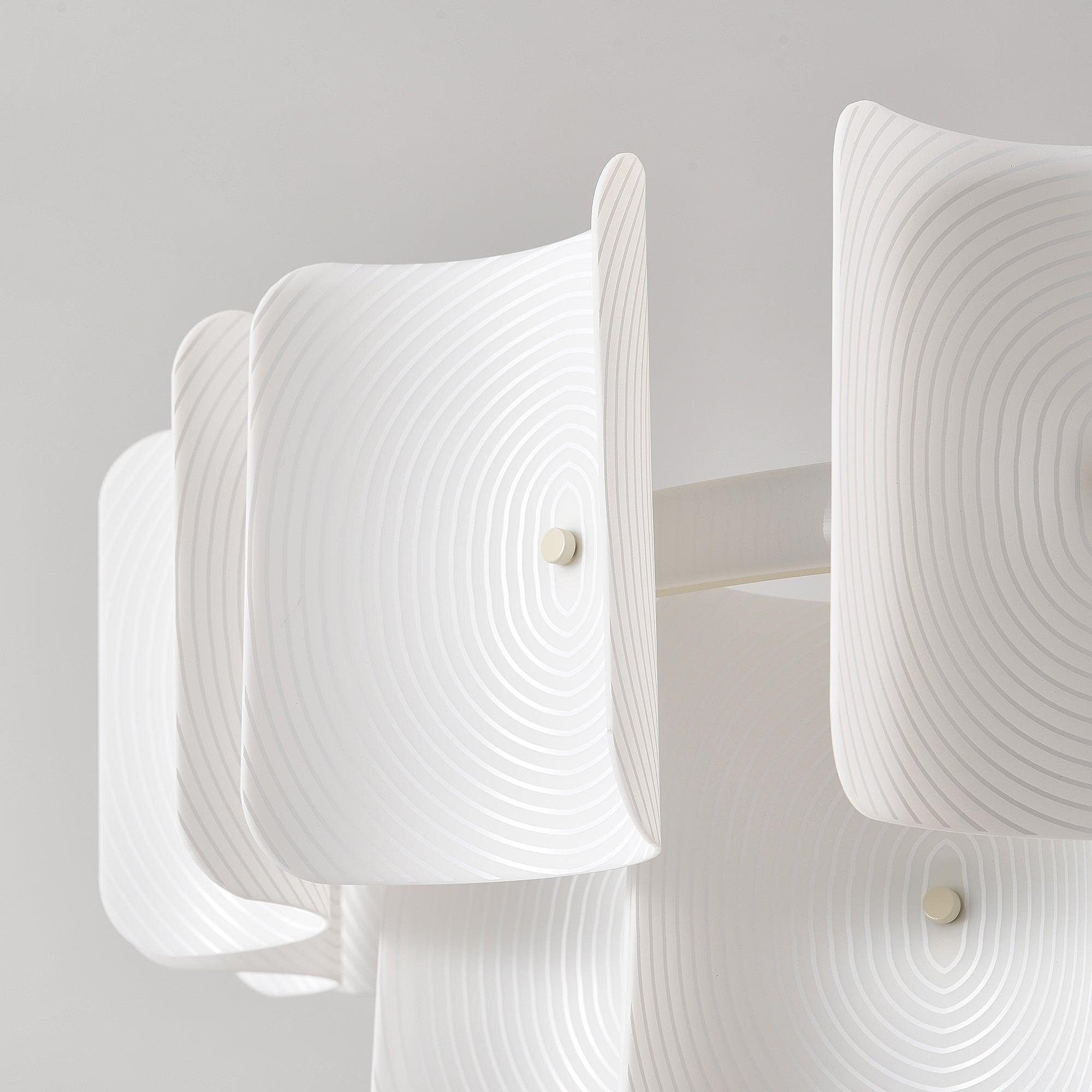 Fingerprint Chandelier Acrylic Panel Concentric - Letslighting