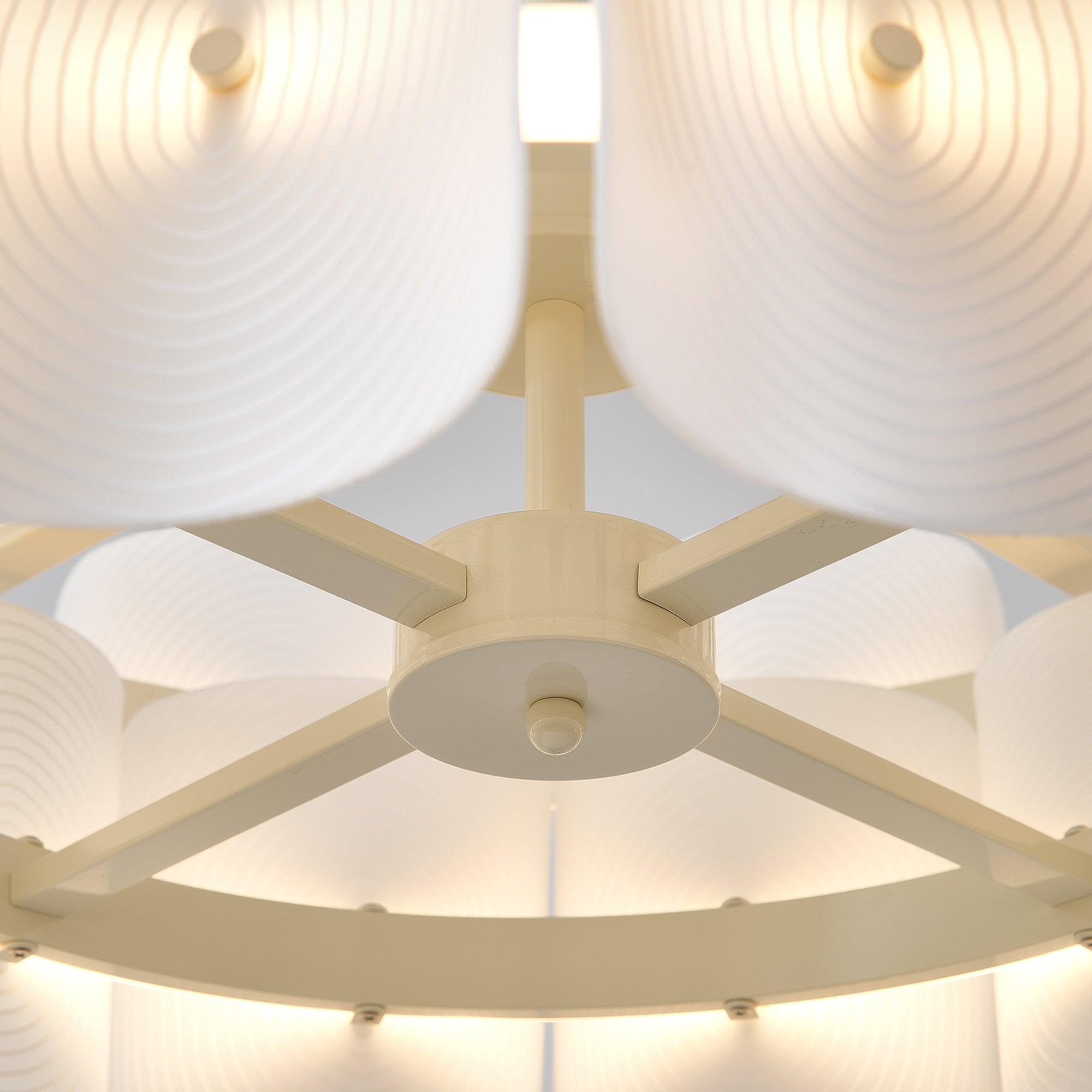 Fingerprint Chandelier Acrylic Panel Concentric - Letslighting