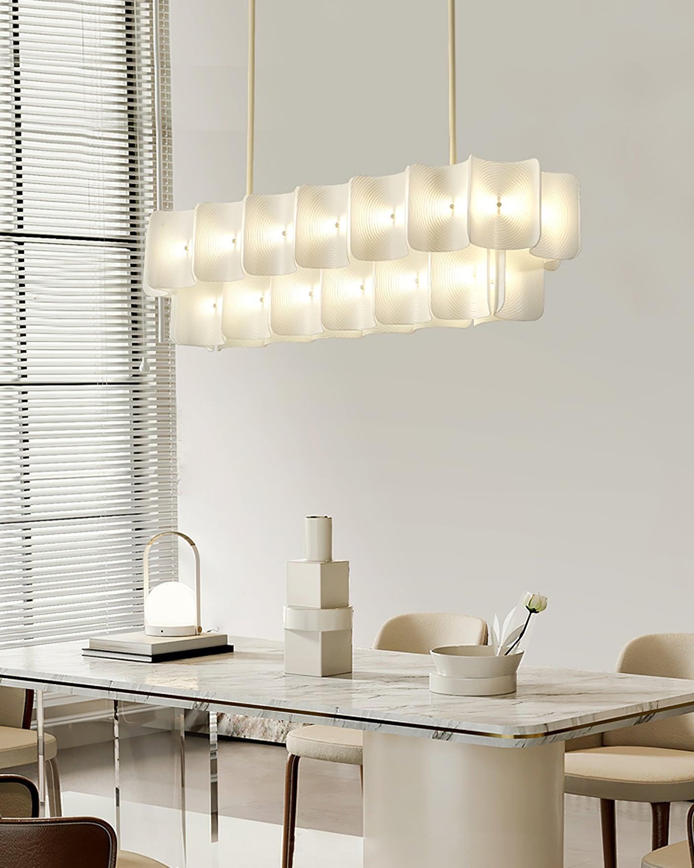 Fingerprint Chandelier Acrylic Panel Concentric - Letslighting